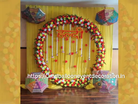 Haldi ceremony setup
