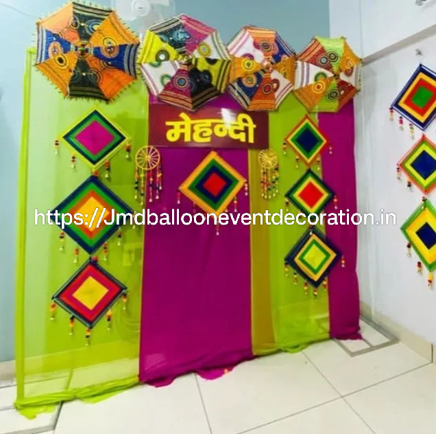 Mehndi backdroop decoration