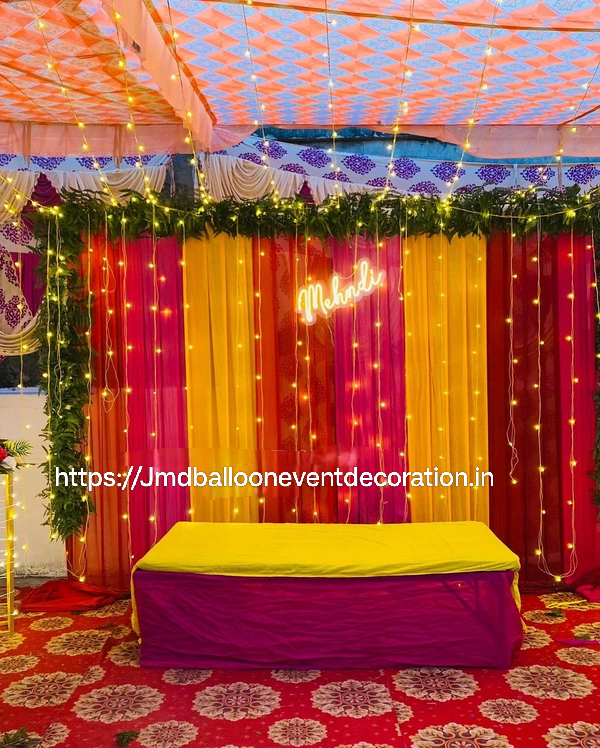 Mehndi ceremony decoration