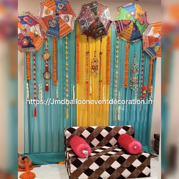 Mehndi decoration at home